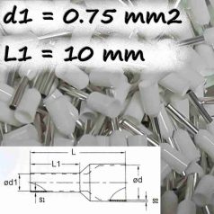 Szigetelt Érvéghüvely (0.75 mm² x 10 mm) CB-007510 
