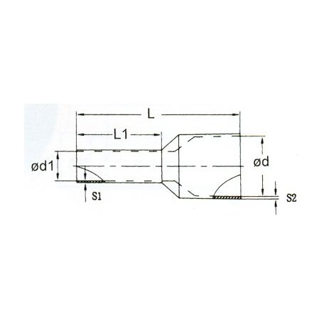Szigetelt Érvéghüvely  (6 mm² x 12 mm) CB-060012