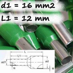 Szigetelt Érvéghüvely  (16 mm² x12 mm) CB-160012 