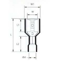 Teljesen szigetelt csúszósarú hüvely
