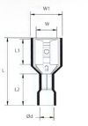 Teljesen Szigetelt Csúszósaru Hüvely 6,6 x ( 4,0 ~ 6,0 mm² ) FVD_5-6-3F Teljesen Szigetelt Csúszósaru Hüvely 6,6 x ( 4,0 ~ 6,0 mm² ) FVD_5-6-3F