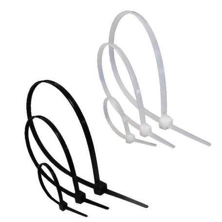 Nyitható kábelkötegelő-gyorskötöző (200x4,6 mm fekete)