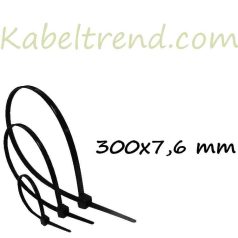   Oldható Kábelkötegelő-Gyorskötöző oldható << Fekete RTC-300x7,6mm >>