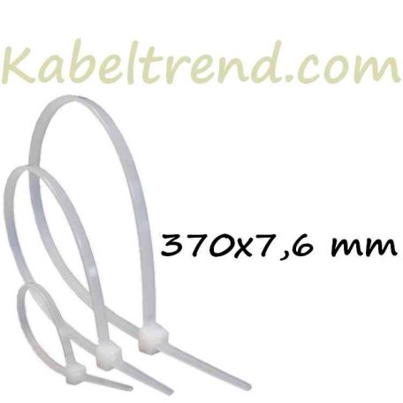 Nyitható kábelkötegelő-gyorskötöző 370x7.6 mm natúr RTC-370ML