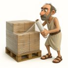 Csomagoló sztreccs fólia 166mm széles, 0,6 kg-os 23my, natúr, 150 mtr