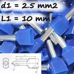 szigetelt iker érvéghüvely