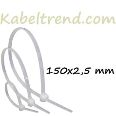 Kábelkötegelő 150x2,5 mm, natúr