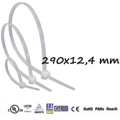 Gyorskötöző,Kábelkötegelő (290x12.4 mm ,Natúr )