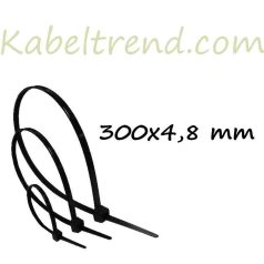   UV álló gyorskötöző-kábelkötegelő Fekete (300x4,8 mm  )