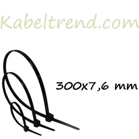 Gyorskötöző,Kábelkötegelő (300x7.6 mm, Fekete )
