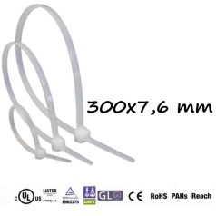 Gyorskötöző,Kábelkötegelő (300x7.6 mm, Natúr )