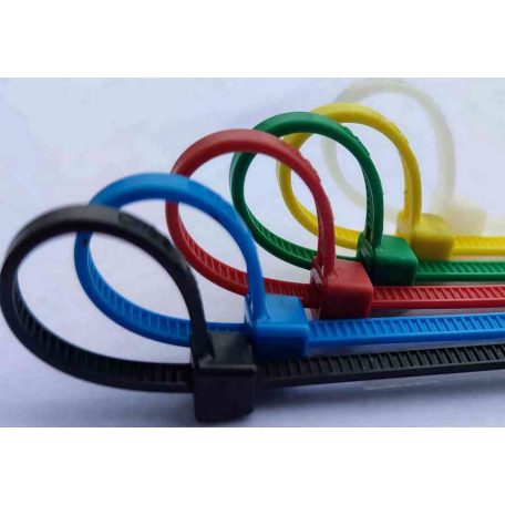  Gyorskötözö,Kábelkötegelő (400x4.8 mm, Fekete )