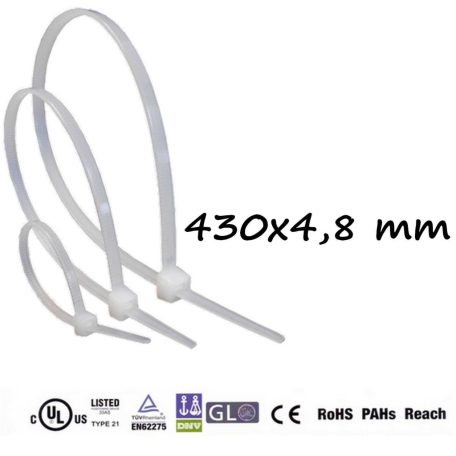  Gyorskötözö,Kábelkötegelő (430x4.8 mm, Natúr )