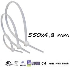  Gyorskötözö,Kábelkötegelő (550x4.8 mm, Natúr )