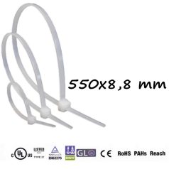 Gyorskötöző,Kábelkötegelő (810x8.8 mm, Natúr )