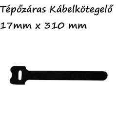 Tépőzáras kábelkötegelő 17x310 Fekete