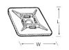 Kötegelő talp (19X19 mm )TMA-19 Kötegelő talp (19X19 mm )TMA-19