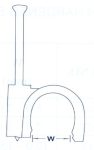 Szegelhető Kábel Bilincs (6 mm) CR-6 Szegelhető Kábel Bilincs (6 mm) CR-6
