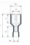 Teljesen Szigetelt Csúszósaru Hüvely 6,6 X( 1,5 ~ 2,5 mm2 ) FVD_2-6-3F Teljesen Szigetelt Csúszósaru Hüvely 6,6 X( 1,5 ~ 2,5 mm2 ) FVD_2-6-3F